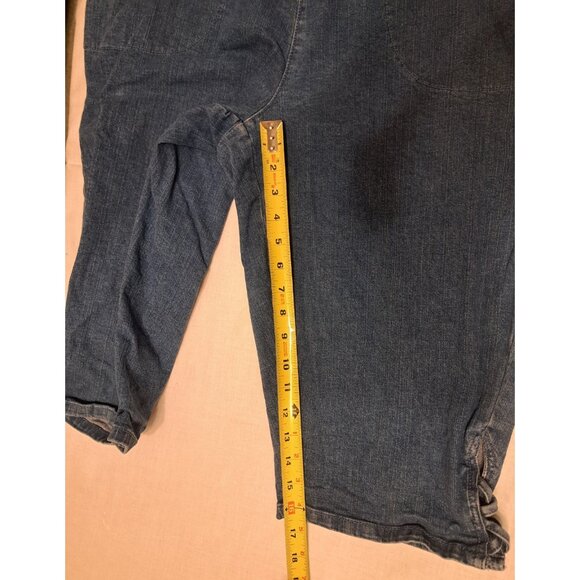 Croft & Barrow Women's Capri Jeans Blue Denim Stretch Waist Pull On Casual XL - Picture 5 of 14